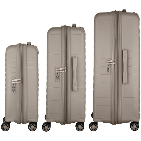 Фото - Валіза 2E Aero 3 шт. (L+M+S) Grey-Brown