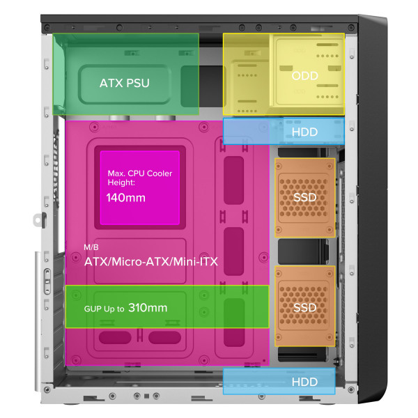 Фото - Корпус 2E TeamX TMX01 ATX400W 2xUSB 2.0 Black з БЖ (2E-TMX01)