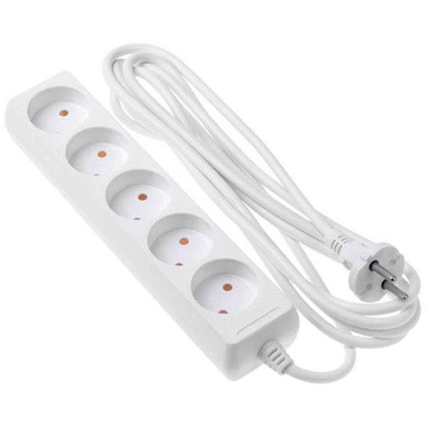 Фото - Подовжувач 220В 2E 5 розеток 1.5 м White (2E-U0510M1.5)