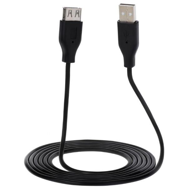 Фото - Кабель USB type A - USB type A 2E USB 2.0 AM/AF 1.8m Black (2E-W-3168)