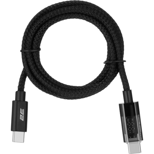 Фото - Кабель 2E USB-C > USB-C 1м (2E-CC100-BL)