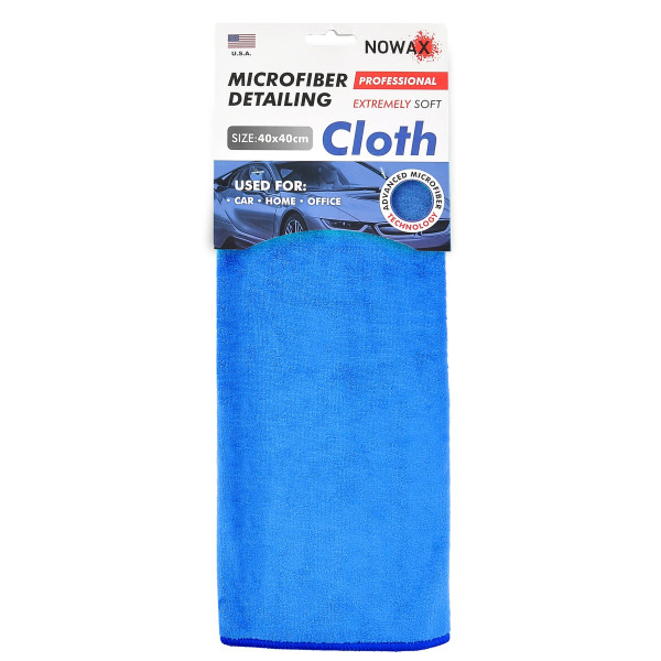Фото - Автомобільна серветка NOWAX For Detaling ultra-soft 40х40 см синя (NX68440)