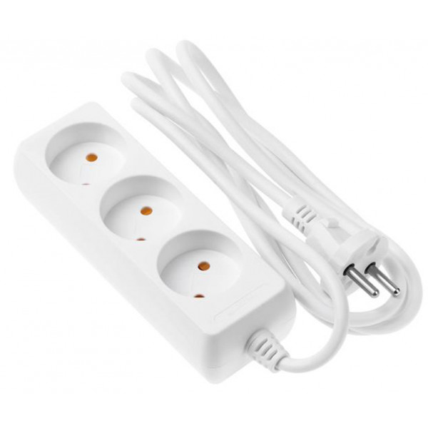 Фото - Подовжувач 220В 2E 3 розетки 1.8m White (2E-U03M1.8)
