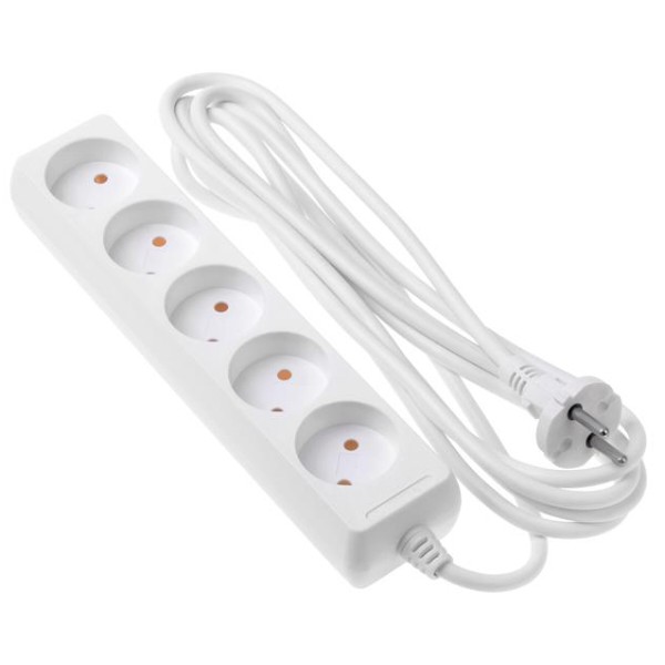 Фото - Подовжувач 220В 2E 5 розетки 3m White (2E-U05M3)