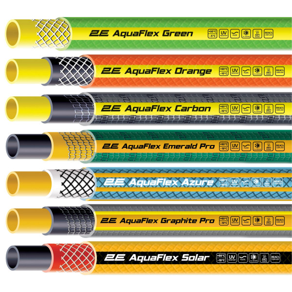 Фото - Шланг поливочный 2E AquaFlex Graphite Pro 3/4" 30м (2E-GHE34GEP30)