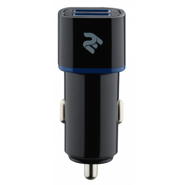 Фото - Автомобільний зарядний пристрій 2E Dual USB Car Charger Black (2E-ACR01-B)