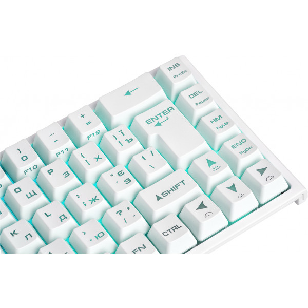 Фото - Клавіатура дротова ігрова 2E KG350 RGB 68key USB White Ukr (2E-KG350UWT)