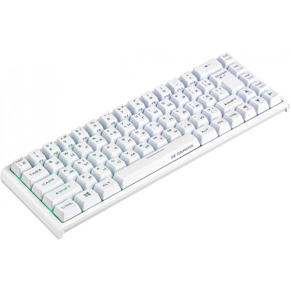 Фото - Клавіатура дротова ігрова 2E KG350 RGB 68key USB White Ukr (2E-KG350UWT)