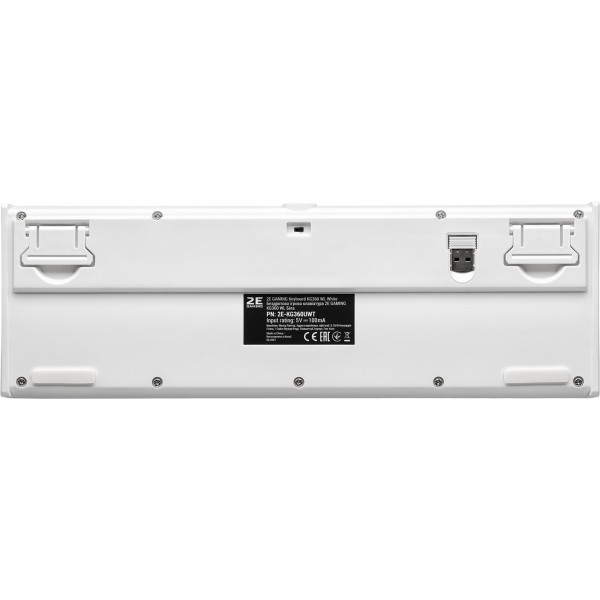 Фото - Клавиатура беспроводная игровая 2E KG360 RGB 68key WL White Ukr (2E-KG360UWT)