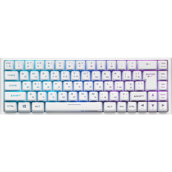 Фото - Клавиатура беспроводная игровая 2E KG360 RGB 68key WL White Ukr (2E-KG360UWT) Фото - Клавиатура беспроводная игровая 2E KG360 RGB 68key WL White Ukr (2E-KG360UWT)