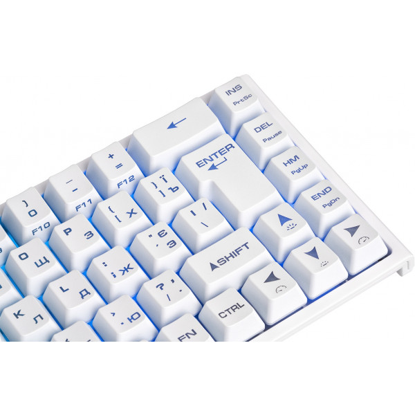 Фото - Клавиатура беспроводная игровая 2E KG360 RGB 68key WL White Ukr (2E-KG360UWT)
