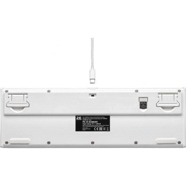 Фото - Клавиатура беспроводная игровая 2E KG360 RGB 68key WL White Ukr (2E-KG360UWT)