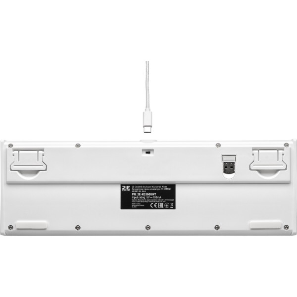 Фото - Клавіатура бездротова ігрова 2E KG360 RGB 68key WL White Ukr (2E-KG360UWT)