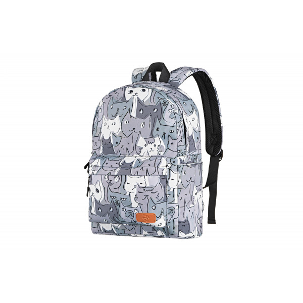 Фото - Рюкзак для ноутбуку 2E TeensPack 13'' Cats Grey (2E-BPT6114GC)