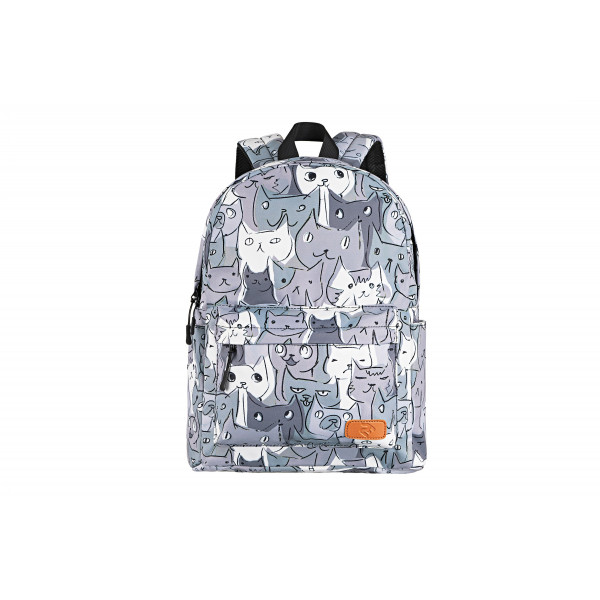 Фото - Рюкзак для ноутбуку 2E TeensPack 13'' Cats Grey (2E-BPT6114GC)