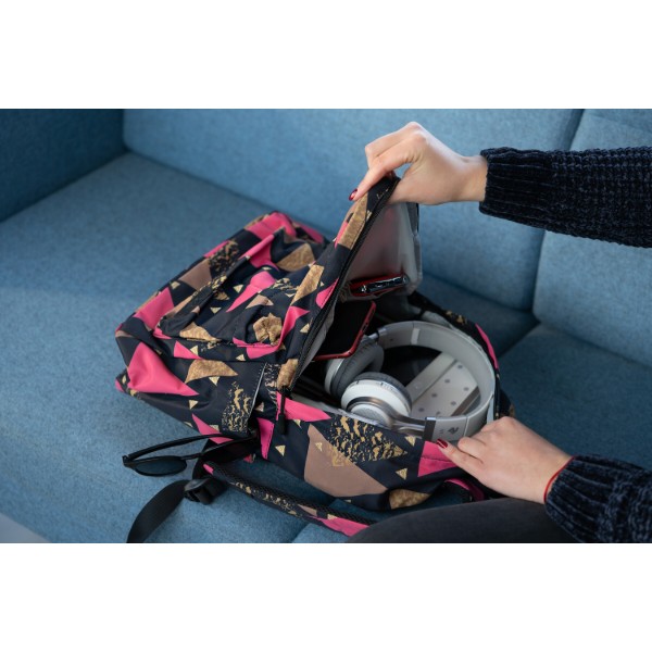Фото - Рюкзак для ноутбуку 2E TeensPack 13'' Triangles (2E-BPT6114BK) Black