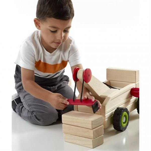 Фото - Наземная спецтехника Guidecraft Block Science Trucks Эвакуатор деревянный 37 см (G7532)