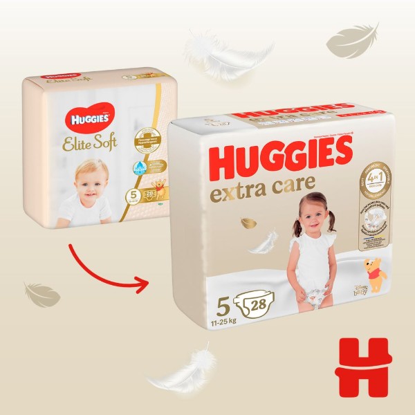 Фото - Одноразові підгузки Huggies Extra Care Size Розмір 5 (11-25 кг), 28 шт. (5029053583150)