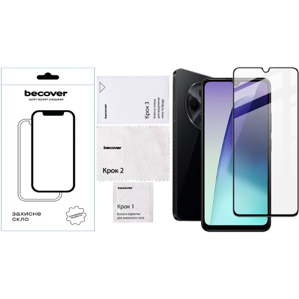 Фото - Захисне скло для смартфону BeCover for Xiaomi Redmi A4 5G Black (712884)
