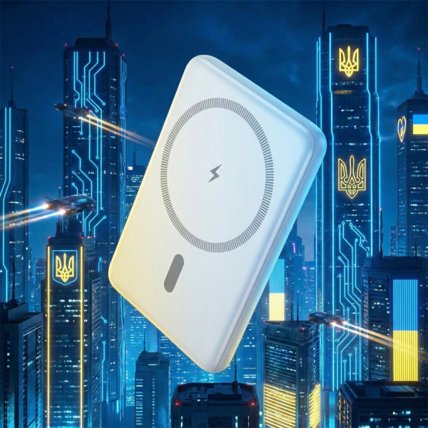 Фото - Батарея мобильная HOCO J140A Tony Magnetic MagSafe 15W + PD20W (5000 mAh) White (714867)