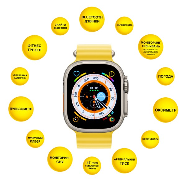 Фото - Смарт-часы Aura X4 ProMax 53mm Yellow (SWAX453Y)