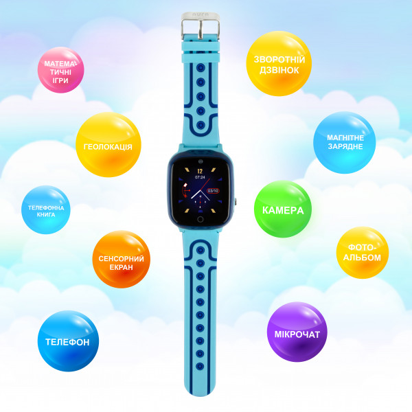 Фото - Дитячий годинник Aura A200 Tracker/WIFI Blue (AUR-A200-BL)