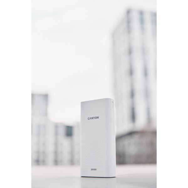 Фото - Батарея мобильная Canyon 20000mAh White (CNE-CPB2001W)