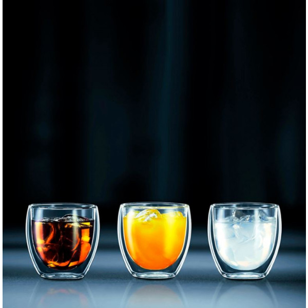 Фото - Набір склянок з подвійними стінками Bodum Pavina 80 мл 6 шт (4557-10-12)