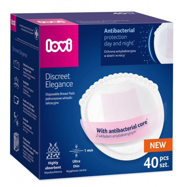 Фото - Прокладки для грудей Lovi Discreet Elegance 40 шт. білі (19/602new)