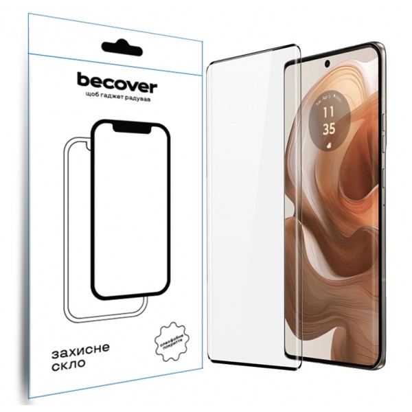 Фото - Защитное стекло для смартфона BeCover EDGE for Motorola Edge 50 Ultra Black (712345)