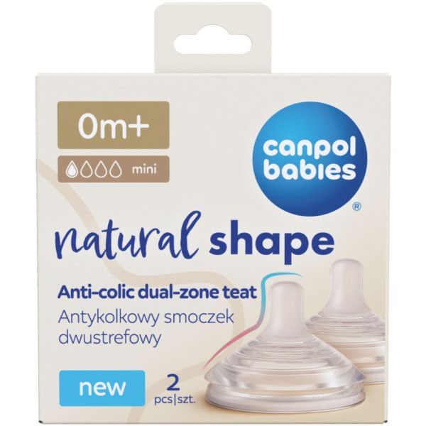 Фото - Змінний потік соска дитяча Canpol babies Natural Shape 2 шт. 0+ міс (21/750)