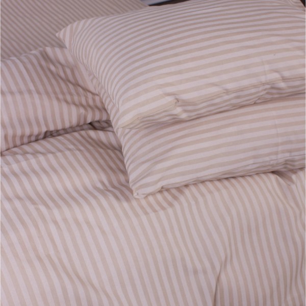 Фото - Комплект постельного белья MirSon 175x210 см Ranforce Elite 17-0602 Stripe Creamy Ранфорс (2200008050603)