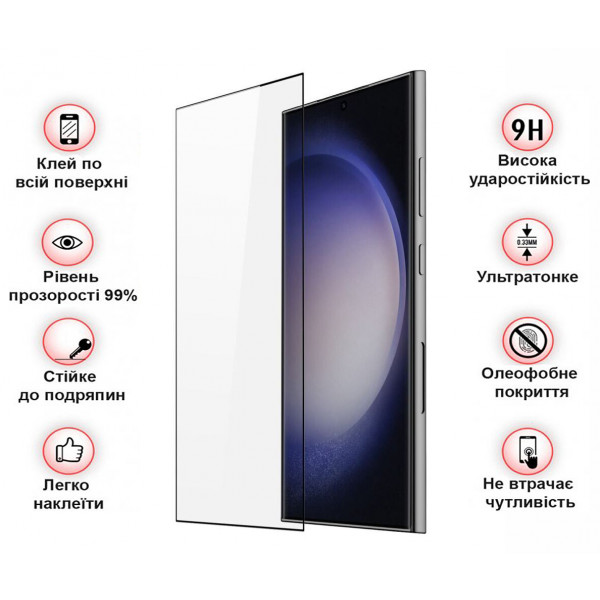 Фото - Захисне скло для смартфону BeCover Samsung Galaxy S24 Ultra SM-S928 Black (711318)