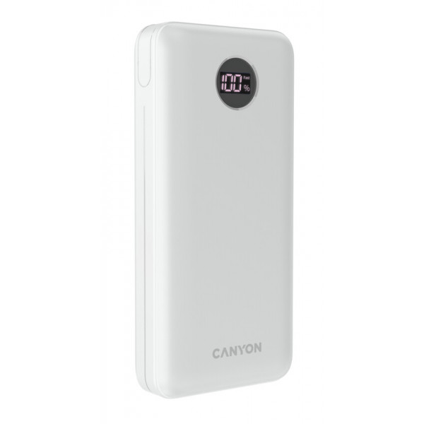 Фото - Батарея мобільна Canyon PB-2002 20000mAh PD White (CNE-CPB2002W)