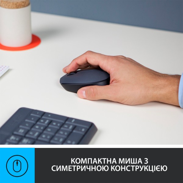 Фото - Клавиатура+мышь беспроводная Logitech MK235 Dark Gray UA (920-007931)