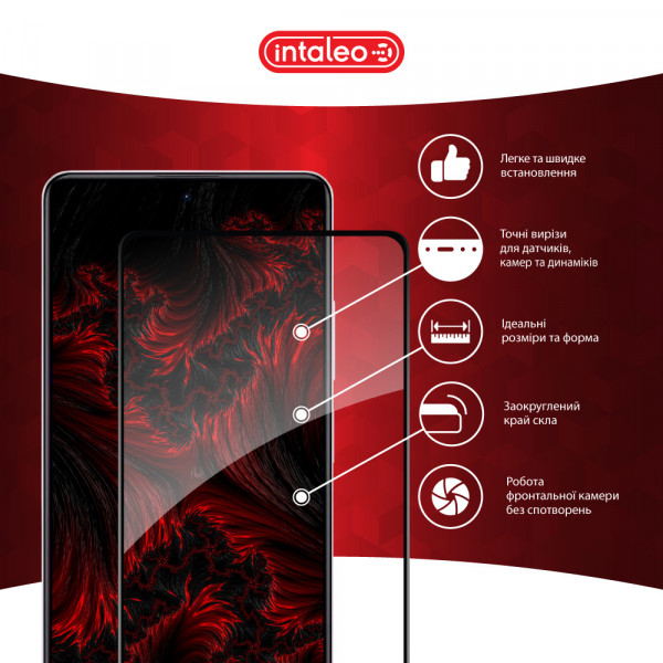 Фото - Захисне скло для смартфону Intaleo Full Glue for Xiaomi Redmi Note 12 Pro/12 Pro Plus Black (1283126549427)