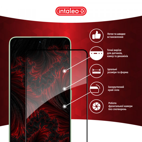 Фото - Защитное стекло для смартфона Intaleo Full Glue for Xiaomi Redmi Note 13 4G Black (1283126583896)