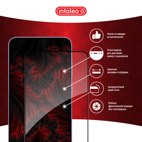 Фото - Захисне скло для смартфону Intaleo Full Glue for Samsung Galaxy S24 Plus Black (1283126590245)