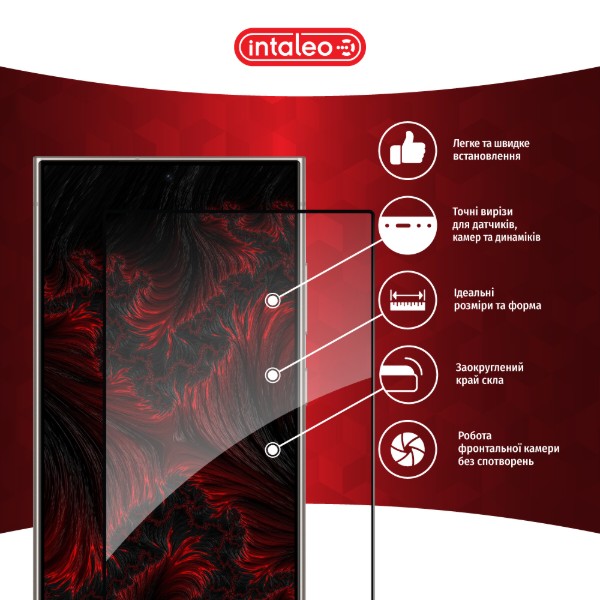 Фото - Защитное стекло для смартфона Intaleo Full Glue for Samsung Galaxy S24 Ultra Black (1283126590252)