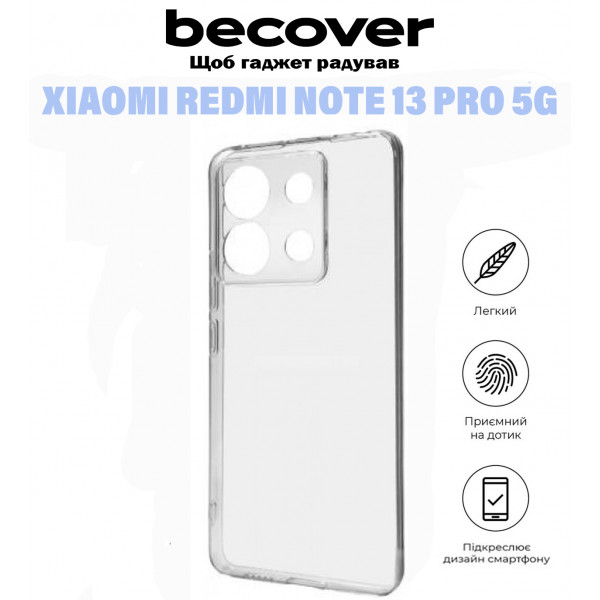 Фото - Чохол для смартфону BeCover for Xiaomi Redmi Note 13 Pro 5G Transparancy (710916)