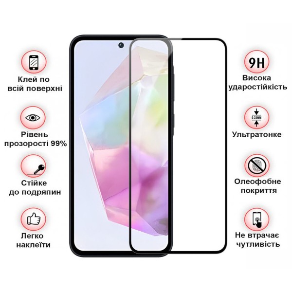 Фото - Захисне скло для смартфону BeCover for Samsung Galaxy A35 5G SM-A356 Black (711071)