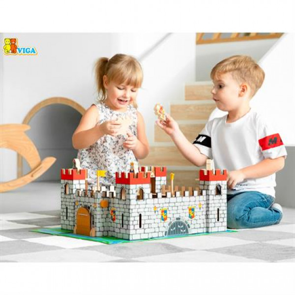 Фото - Набір ігрових фігурок Viga Toys Іграшковий замок (50310)