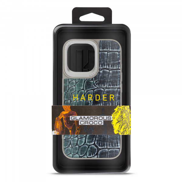 Фото - Чохол для смартфону Harder Glamorous Croco for Apple iPhone 15 Pro Max Grey Green (ARM76765)