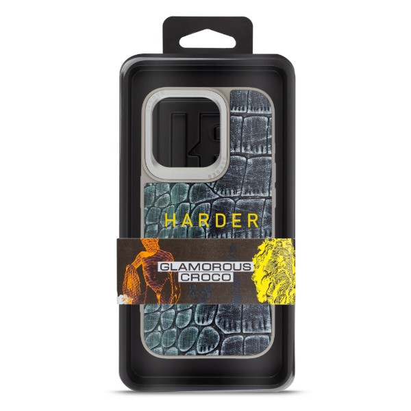 Фото - Чохол для смартфону Harder Glamorous Croco for Apple iPhone 14 Pro Grey Green (ARM76769)