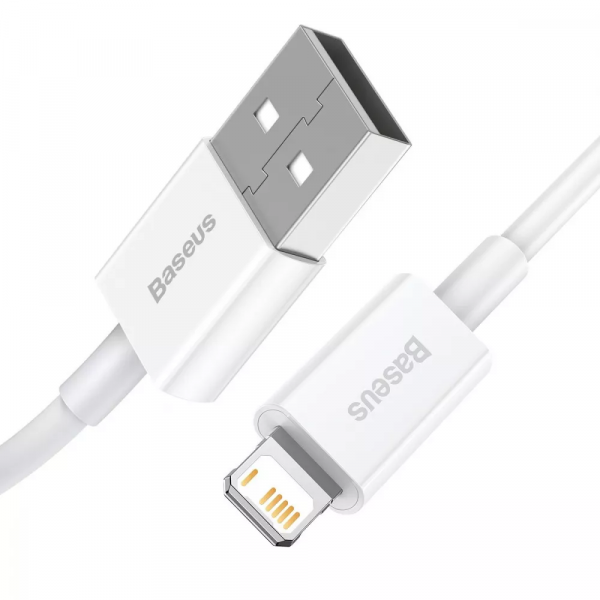 Фото - Кабель синхронізації даних Baseus Superior Series Fast Charging Lightning 2.4A 0.25 m White (CALYS-02)