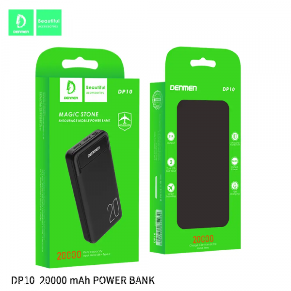 Фото - Уцінка - Батарея мобільна Denmen DP10 20000mAh Black (DP10-BK)