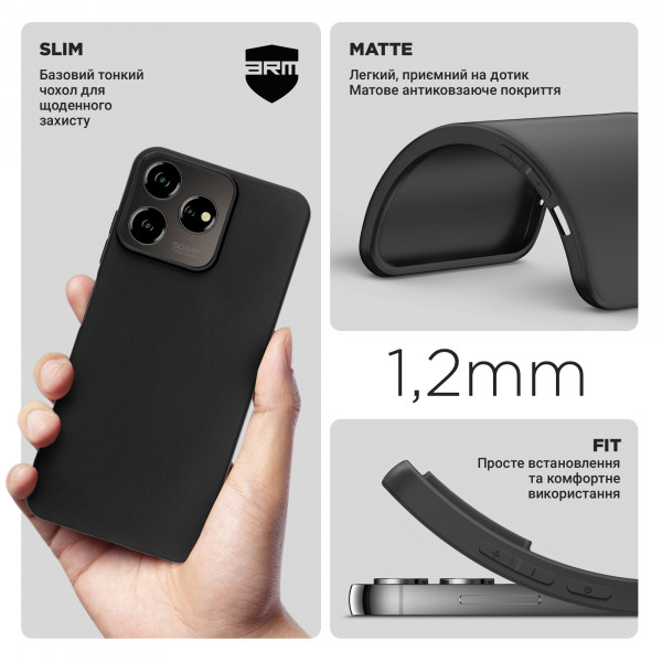 Фото - Чохол для смартфону Armorstandart Matte Slim Fit for ZTE Blade V50 Design 4G Black (ARM70697)