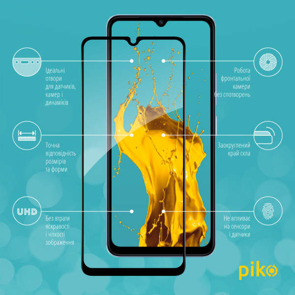 Фото - Захисне скло для смартфону Piko Full Glue for Xiaomi Redmi A3 (1283126591228)