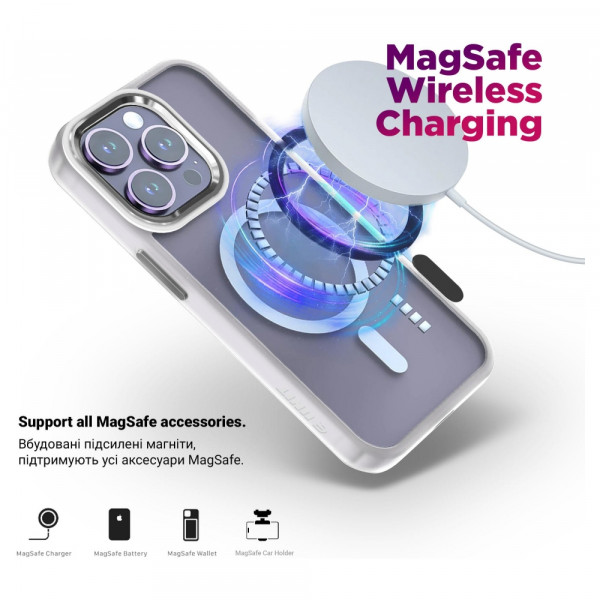 Фото - Чохол для смартфону Armorstandart Unit MagSafe for Samsung S24 Ultra Matte Clear Silver (ARM74869)
