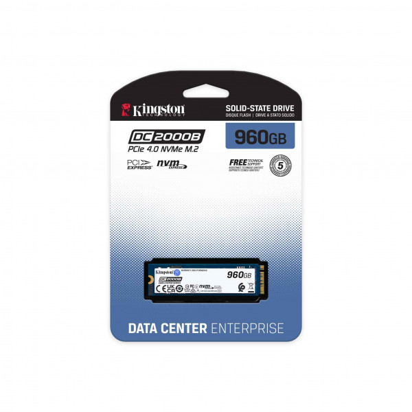 Фото - SSD-накопичувач внутрішній Kingston DC2000B 960GB M.2 2280 NVMe PCIe 4.0 x4 3D TLC (SEDC2000BM8/960G)